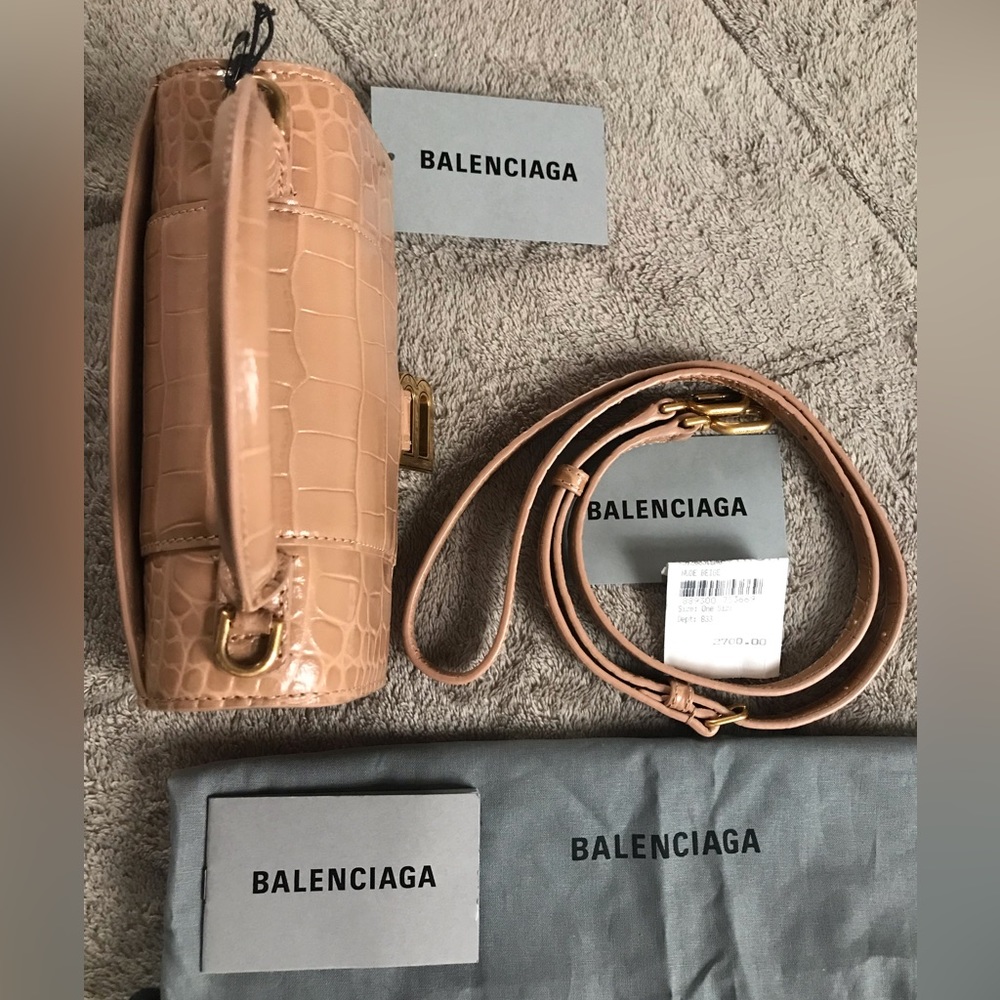 LIKE NEW🔥BALENCIAGA Extra Small Hourglass Leather Top Handle Bag🔥 - Picture 7 of 14